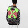 Off-White Herre FW21 Strikket Rundhalset Langermet Ullgenser Løs Passform Svart