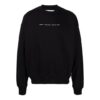 Off-White Herre FW21 Tornado Arrow Logo-trykk Pullover Rund hals Løs passform Svart