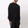 Off-White Herre FW21 Tornado Arrow Logo-trykk Pullover Rund hals Løs passform Svart