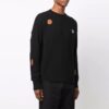 Off-White Herre FW21 Utstanset Rundhalset Langermet Pullover Ullgenser Løs Passform Svart