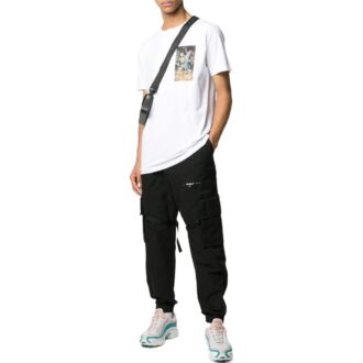 Off-White Herre FW22 Alfabet-trykk Rund hals Kort ermet Hvit T-skjorte