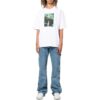 Off-White Herre FW22 Alfabet-trykk Rundhalset Kortærmet Versjon Hvit T-skjorte