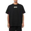 Off-White Herre FW22 Alfabetlogo Mønstertrykk Rundhalset Kortærmet Løs Passform Svart T-skjorte