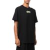 Off-White Herre FW22 Alfabetlogo Mønstertrykk Rundhalset Kortærmet Løs Passform Svart T-skjorte