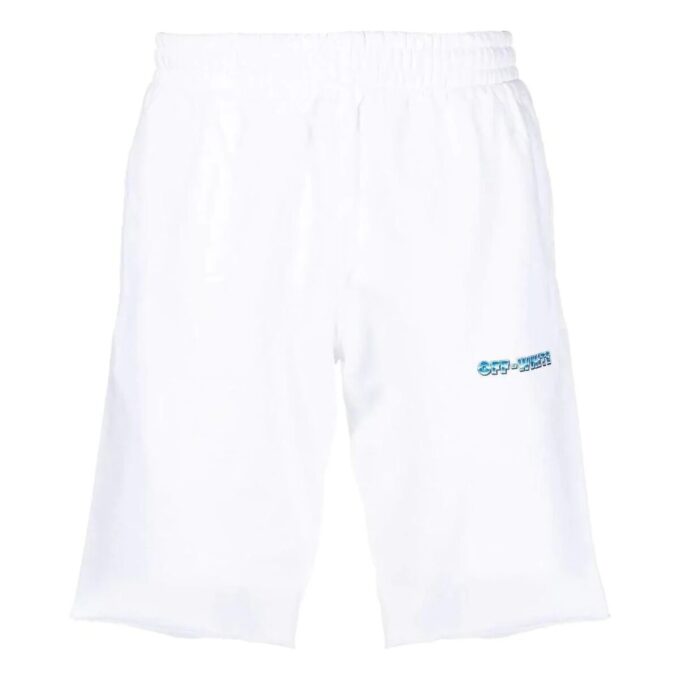 Off-White Herre FW22 Alfabetlogo-trykk Casual Shorts Versjon Hvit