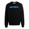Off-White Herre FW22 Alfabetlogo-trykk Rund hals Langermet versjon Svart
