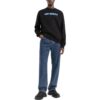 Off-White Herre FW22 Alfabetlogo-trykk Rund hals Langermet versjon Svart