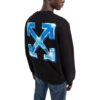 Off-White Herre FW22 Alfabetlogo-trykk Rund hals Langermet versjon Svart