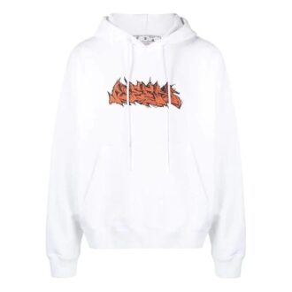 Off-White Herre FW22 Alfabetlogo-trykk Snøring Løs passform Hvit