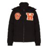 Off-White Herre FW22 Alphabet Zipper Hooded With Down Feather Jacket Svart