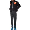 Off-White Herre FW22 Alphabet Zipper Hooded With Down Feather Jacket Svart