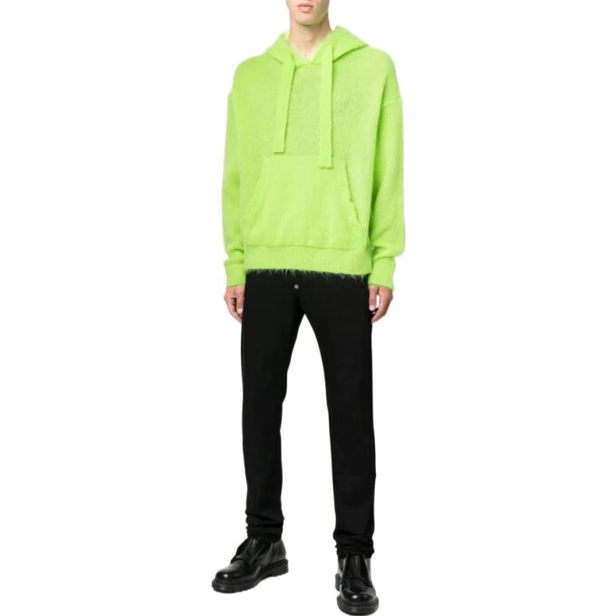 Off-White Herre FW22 Arrow Logo-trykk Løs passform Grønn Gul