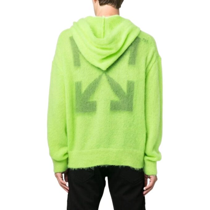 Off-White Herre FW22 Arrow Logo-trykk Løs passform Grønn Gul