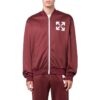 Off-White Herre FW22 Arrow Pattern Printing Zipper Casual Jacket Loose Fit Rød