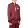 Off-White Herre FW22 Arrow Pattern Printing Zipper Casual Jacket Loose Fit Rød