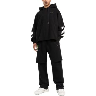 Off-White Herre FW22 Arrow Printing Casual Bukser/Lange bukser Svart