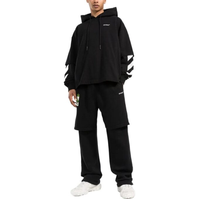 Off-White Herre FW22 Arrow Printing Casual Bukser/Lange bukser Svart