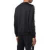 Off-White Herre FW22 Asymmetrisk Splicing Logo Webbing Rundhals Langermet Svart