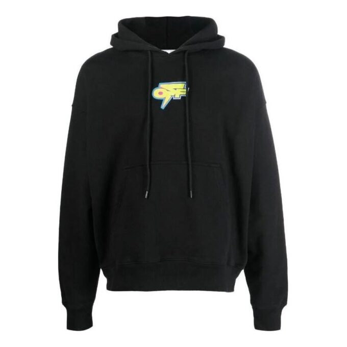 Off-White Herre FW22 Back Arrow-trykk Langermet Løs passform Høst Svart