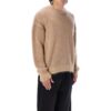 Off-White Herre FW22 Back Arrow-trykk Rundhalset Langermet Pullover Ullgenser Versjon Brun