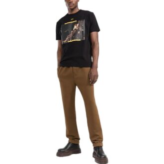 Off-White Herre FW22 Caravaggio Arrow Character Printing Casual kortærmet svart T-skjorte