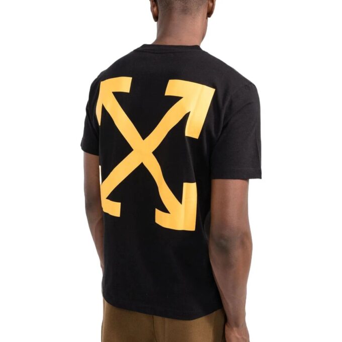 Off-White Herre FW22 Caravaggio Arrow Character Printing Casual kortærmet svart T-skjorte