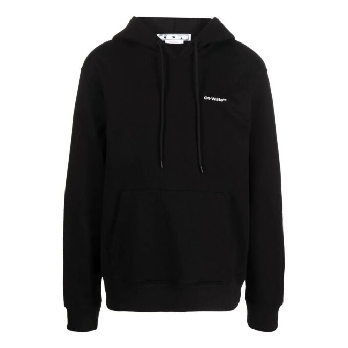 Off-White Herre FW22 Diagonal Stripes Printing Langermet Svart