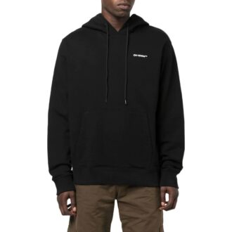 Off-White Herre FW22 Diagonal Stripes Printing Langermet Svart