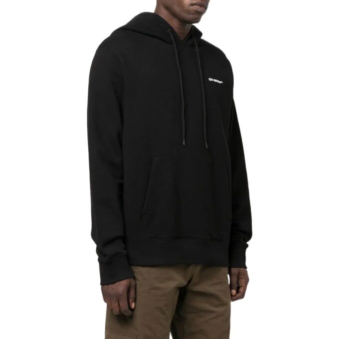 Off-White Herre FW22 Diagonal Stripes Printing Langermet Svart
