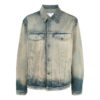 Off-White herre FW22 Distress Denim-versjon grå jakke