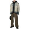 Off-White herre FW22 Distress Denim-versjon grå jakke