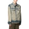 Off-White herre FW22 Distress Denim-versjon grå jakke