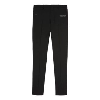 Off-White Herre FW22 Ensfarget Alfabet-trykk Rettbenet Fritidsbukse Standardversjon Svart