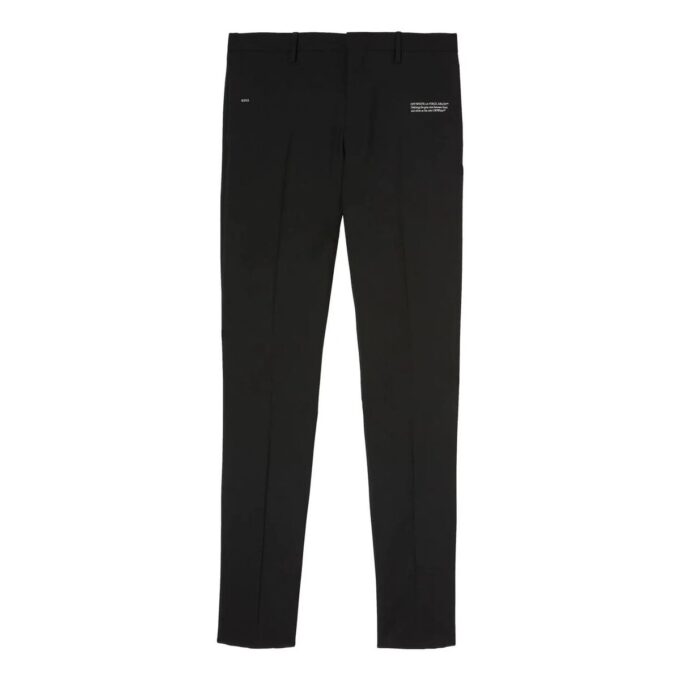 Off-White Herre FW22 Ensfarget Alfabet-trykk Rettbenet Fritidsbukse Standardversjon Svart