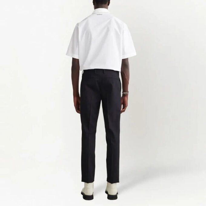 Off-White Herre FW22 Ensfarget Alfabet-trykk Rettbenet Fritidsbukse Standardversjon Svart