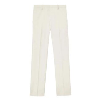 Off-White Herre FW22 Ensfarget belte med spenne Rette fritidsbukser/bukser Hvite