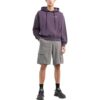 Off-White Herre FW22 Ensfarget Casual shorts med flere lommer og belte Grå