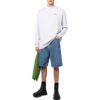 Off-White Herre FW22 Ensfarget Denim-shorts med pilemønster Blå