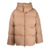 Off-White Herre FW22 Ensfarget dunjakke, tettsittende passform, brun