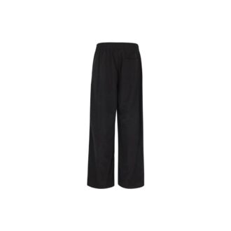 Off-White Herre FW22 Ensfarget elastisk linning, rettskåret fritidsbukser/bukser, løs passform, svart