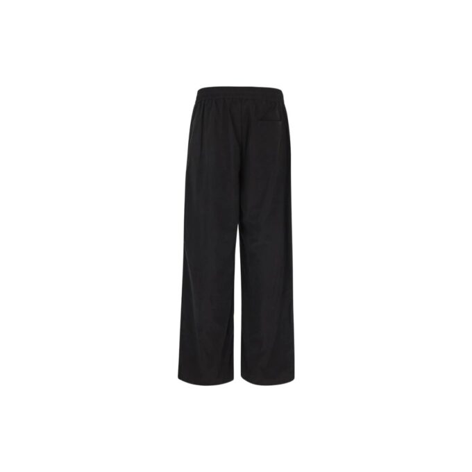 Off-White Herre FW22 Ensfarget elastisk linning, rettskåret fritidsbukser/bukser, løs passform, svart