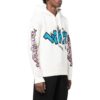 Off-White Herre FW22 Ensfarget Graffiti Langermet Hettegenser Hvit