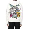 Off-White Herre FW22 Ensfarget Graffiti Langermet Hettegenser Hvit