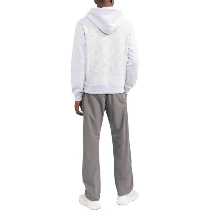 Off-White Herre FW22 Ensfarget Hettegenser med Lange Ermer Grå