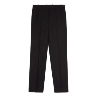 Off-White Herre FW22 Ensfarget Høy midje Rett Casual Bukser/Lange bukser Versjon Svart