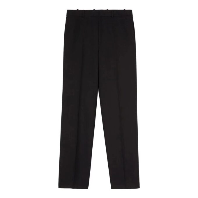 Off-White Herre FW22 Ensfarget Høy midje Rett Casual Bukser/Lange bukser Versjon Svart