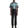 Off-White Herre FW22 Ensfarget Høy midje Rett Casual Bukser/Lange bukser Versjon Svart
