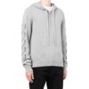 Off-White Herre FW22 Ensfarget jakke med logo-trykk og hette, lys grå