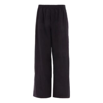 Off-White Herre FW22 ensfarget logo-brodert fritidsbukser/bukser løs passform svart
