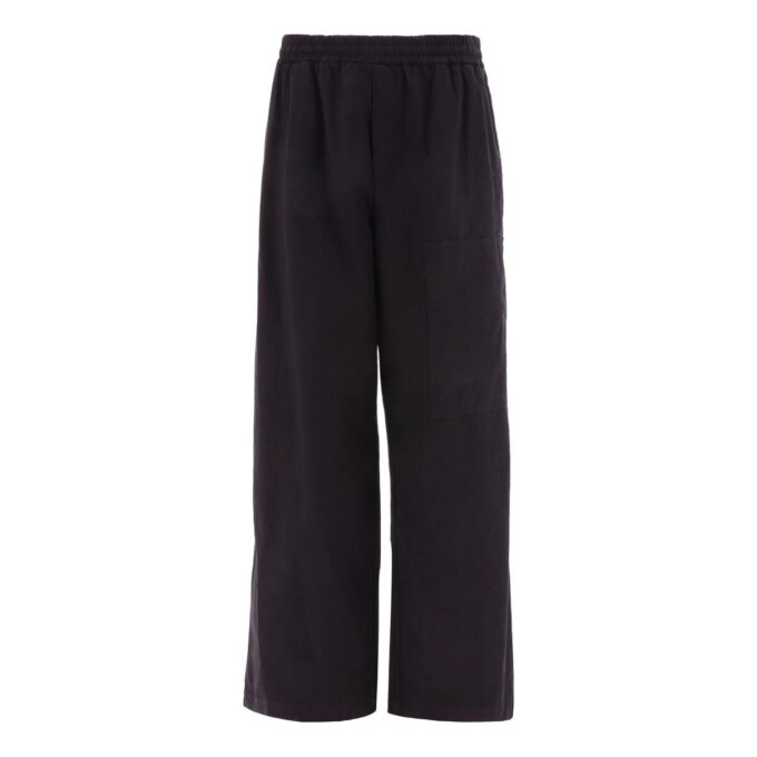 Off-White Herre FW22 ensfarget logo-brodert fritidsbukser/bukser løs passform svart